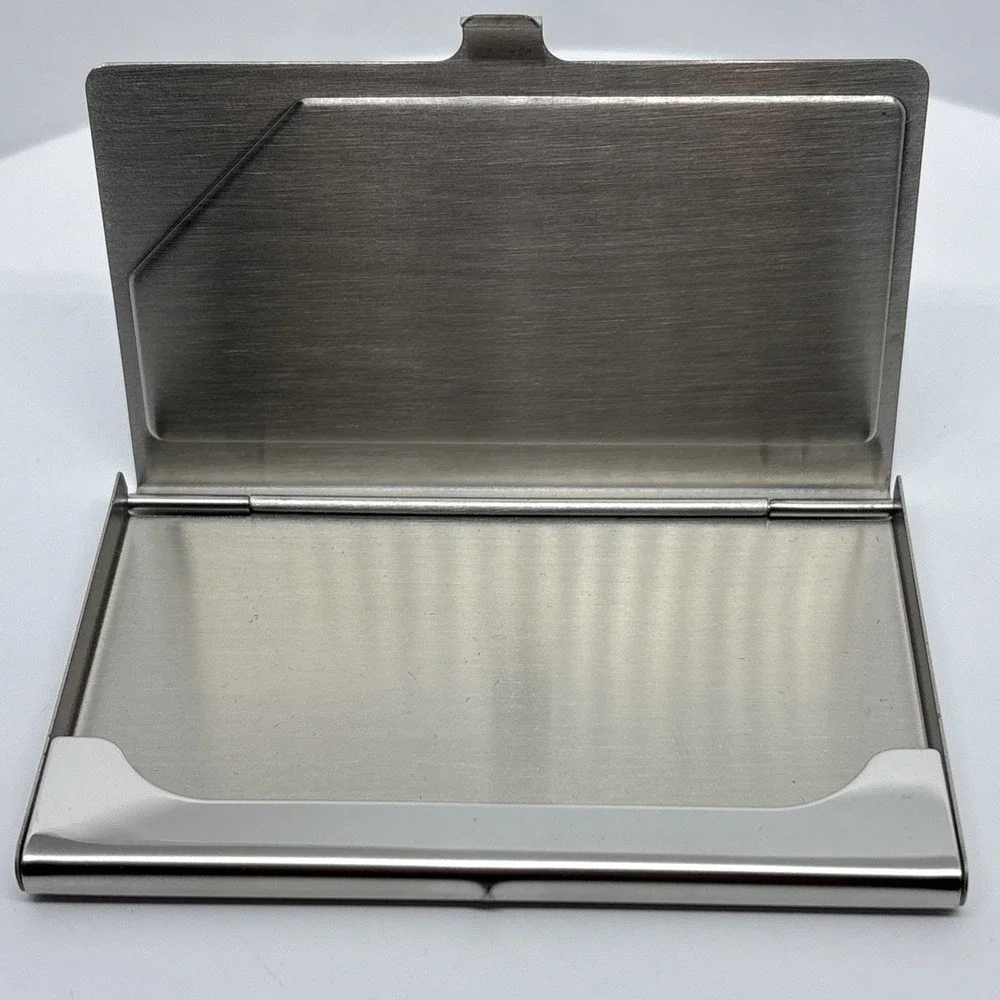 Unique Employee NFL Network Business Card Holder‎ Mirrored Clasp Shut